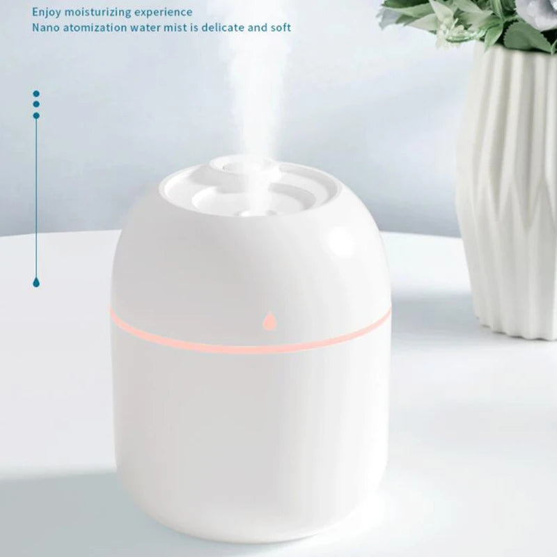 USB Mini Air Humidifier, Ultrasonic Aroma Essential Oil Diffuser with LED Color Lamp for Home Car Office