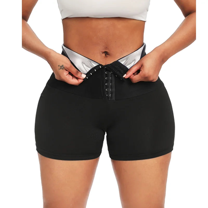 Women Hot Sweat Sauna Pants Body Shaper Shorts Weight Loss Slimming Shapewear Waist Trainer Tummy Control Thermo Leggings Gym