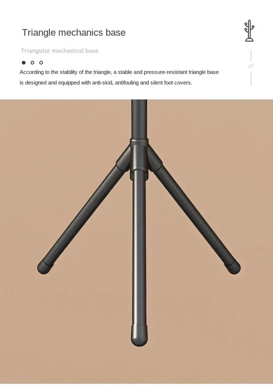 Floor Standing Clothes Rack Tree Branch Shape Multi Hook Mobile and Convenient Coat Rack for Home Living Room Clothing Storage